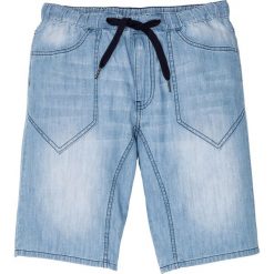 Bermudy dżinsowe z elastycznym paskiem Regular Fit bonprix niebieski "bleached”. Niebieskie jeansy męskie bonprix, m, bez wzorów, z jeansu. Za 99,99 zł.