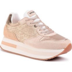 Sneakersy WRANGLER - Liana WL01621A Gold 008. Brązowe półbuty damskie Wrangler, ze skóry ekologicznej. W wyprzedaży za 259,00 zł.