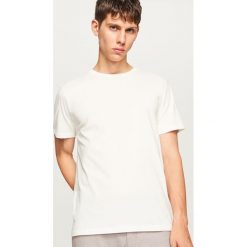 T-shirty męskie: Gładki t-shirt – Kremowy