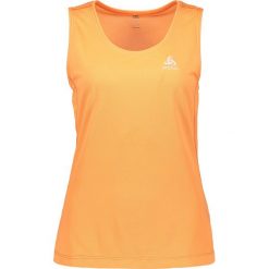 Top sportowy "Aenne" w kolorze pomarańczowym. Pomarańczowe topy damskie Odlo Women, s, bez wzorów, ze skóry, z okrągłym kołnierzem. W wyprzedaży za 85,95 zł.