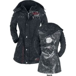 Iron Maiden EMP Signature Collection Kurtka damska ciemnoszary. Szare bomberki damskie Iron Maiden, xl, z aplikacjami. Za 599,90 zł.