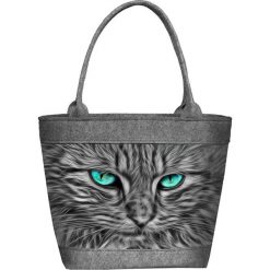 Torebki klasyczne damskie: Torebka „Polo” w kolorze szarym ze wzorem – (S)30 x (W)35 x (G)8 cm