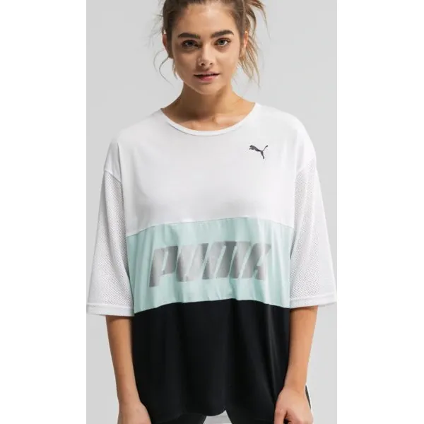 Puma Koszulka Ss Modern Sports Boyfriend , biały, rozmiar M. Białe koszulki damskie Puma, s, bez wzorów, z bawełny, bez kołnierzyka. W wyprzedaży za 99,99 zł.