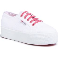 Tenisówki SUPERGA - 2790 Cotwcontrast S1114DW White/Pink Extase. Białe półbuty damskie Superga, bez wzorów, z gumy, bez obcasa, na płaskiej podeszwie, bez zapięcia. Za 279,00 zł.