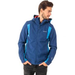 Kurtki sportowe męskie: Hi-tec Kurtka męska Softshell Fano Blue print/Victoria blue/High risk red r. XL