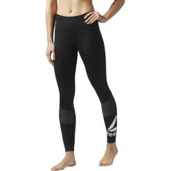 SPODNIE REEBOK WORKOUT READY BIG LOGO BK5086. Czarne spodnie damskie marki Reebok. Za 99,00 zł.