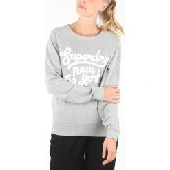 SuperDry Bluza Szary. Szare bluzy damskie Superdry, xs, z haftami, z bawełny, bez rękawów, bez kaptura. Za 352,95 zł.