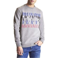 Trussardi Bluza męska szczotkowana Pure Bawełna 52F00089-E155 Delfin (rozmiar XL). Bluzy męskie Trussardi, xl, bez wzorów, z bawełny, bez kołnierzyka, bez rękawów, bez kaptura. W wyprzedaży za 250,00 zł.