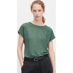 T-shirt z ozdobnymi rękawami - Khaki. Brązowe t-shirty damskie Reserved, s, bez wzorów, bez kołnierzyka. Za 69,99 zł.