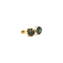 Earrings Druza Agatu Green Magic złoto. Zielone kolczyki damskie marki Brazi druse jewelry, z agatem, złote, na sztyftcie. Za 170,00 zł.