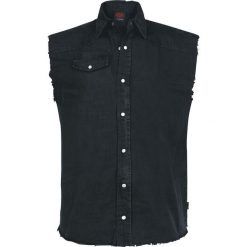 Spiral Solid Black Koszula bez rękawów - Workershirt czarny. Czarne koszulki męskie Spiral, l, bez wzorów, vintage, bez kołnierzyka, bez rękawów. Za 114,90 zł.