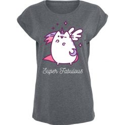 Bluzki damskie: Pusheen Super Fabulous Koszulka damska ciemnoszary