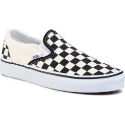 Tenisówki VANS - Classic Slip-On VN000EYEBWW1 Blk/Whtchckerboard/Wht. Brązowe trampki i tenisówki damskie Vans, bez wzorów, z gumy, bez zapięcia. W wyprzedaży za 209,00 zł.