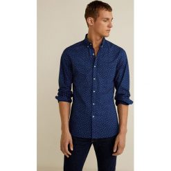 Mango Man - Koszula Jason. Niebieskie koszule męskie Mango Man, s, bez wzorów, z bawełny, button down, z długim rękawem. Za 139,90 zł.