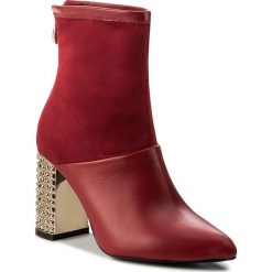 Buty zimowe damskie: Botki R.POLAŃSKI – 0906 Czerw Lico/Czerw Zamsz