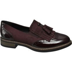 Mokasyny damskie Graceland czerwone. Czerwone mokasyny damskie marki Graceland, z zamszu, eleganckie, na obcasie. Za 99,90 zł.