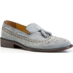 Buty męskie. Niebieskie mokasyny męskie Wittchen, na lato, ze skóry, eleganckie. W wyprzedaży za 219,90 zł.