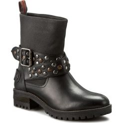 Botki PEPE JEANS - Helen Straps PLS50239 Black 999. Czarne buty zimowe damskie marki Pepe Jeans, z jeansu, na obcasie. W wyprzedaży za 289,00 zł.