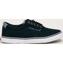 Cross Jeans - Tenisówki. Niebieskie trampki męskie Cross Jeans, bez wzorów, z jeansu, bez zapięcia. Za 119,90 zł.