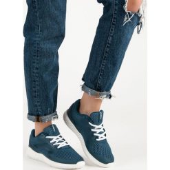 TEKSTYLNE OBUWIE SPORTOWE. Niebieskie buty sportowe damskie marki AX BOXING, bez wzorów, sportowe. Za 90,00 zł.