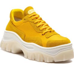 Sneakersy BRONX - BjaxstarX 66212-E Yellow 51. Żółte sneakersy damskie marki Bronx, z materiału. W wyprzedaży za 279,00 zł.