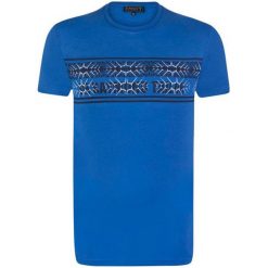 Sir Raymond Tailor T-Shirt Męski Fore M Niebieski. Niebieskie koszulki męskie Sir Raymond Tailor, m, z nadrukiem, bez kołnierzyka. W wyprzedaży za 54,90 zł.