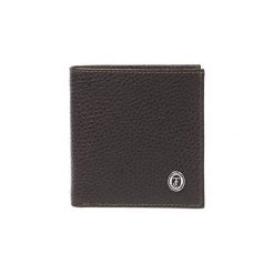 Portfele męskie: Skórzany portfel w kolorze brązowym – (D)10 x (S)10 cm