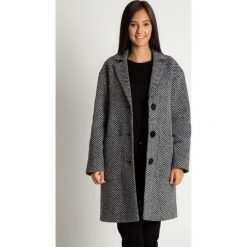 Płaszcz z kołnierzem i kieszeniami BIALCON. Szare płaszcze damskie BIALCON, bez wzorów, z wełny, eleganckie. W wyprzedaży za 536,00 zł.