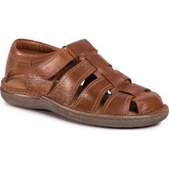 Sandały LASOCKI FOR MEN - MB-MARVIN-12 Camel. Pomarańczowe klapki męskie Lasocki For Men, bez wzorów, ze skóry. Za 139,99 zł.