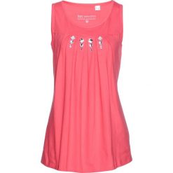 Top bonprix jasnoróżowo-srebrny. Różowe topy damskie bonprix, bez wzorów, bez kołnierzyka. Za 37,99 zł.
