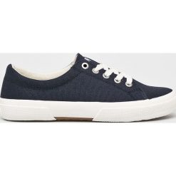 Lauren Ralph Lauren - Tenisówki. Niebieskie trampki i tenisówki damskie marki Lauren Ralph Lauren, z gumy, na sznurówki. Za 299,90 zł.
