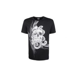 T-shirty z krótkim rękawem Roberto Cavalli S01GC0532. Czarne t-shirty męskie Roberto Cavalli, s, bez wzorów, bez kołnierzyka, krótkie. Za 249,00 zł.