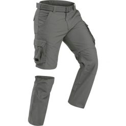 Spodnie turystyczne - TRAVEL 100 2w1 - męskie. Brązowe spodnie męskie FORCLAZ, m, bez wzorów, z bawełny. Za 179,99 zł.