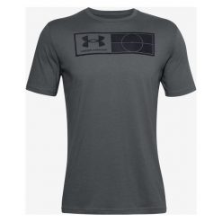 Under Armour Tag Koszulka Szary. Szare podkoszulki męskie Under Armour, l, z nadrukiem, z bawełny, z krótkim rękawem. Za 94,95 zł.