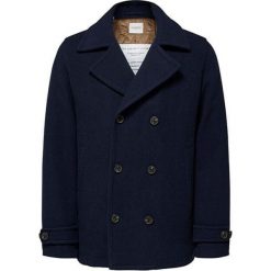 Selected Homme Męska płaszcz SLHMATT PEACOAT W Dark Sapphire (Wielkość M). Niebieskie płaszcze męskie Selected Homme, m, bez wzorów, bez kaptura. W wyprzedaży za 504,00 zł.