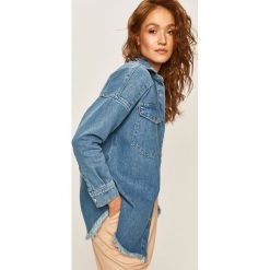 Answear - Kurtka jeansowa. Niebieskie płaszcze damskie ANSWEAR, s, bez wzorów, z bawełny, krótkie. W wyprzedaży za 179,90 zł.