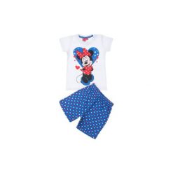 Piżama dziewczęca z krótkim rękawem Minnie. Szare piżamy dziewczęce TXM, bez wzorów, z krótkim rękawem. Za 29,99 zł.