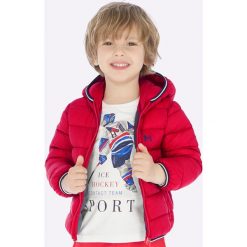 Mayoral - Kurtka dziecięca 92-128 cm. Żółte kurtki chłopięce Mayoral, bez wzorów, z poliesteru, krótkie, z kapturem. W wyprzedaży za 129,90 zł.