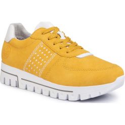 Sneakersy RIEKER - L2820-68 Yellow. Żółte półbuty damskie Rieker. Za 249,00 zł.