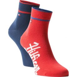 Tommy Hilfiger - Skarpety męskie pakowane po 2 szt., czerwony. Czarne skarpetki męskie marki TOMMY HILFIGER, z bawełny. Za 49,95 zł.