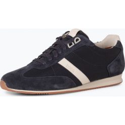 BOSS Casual - Tenisówki męskie z dodatkiem skóry – Orland_Lowp_sdny1, niebieski. Niebieskie tenisówki męskie marki BOSS Casual, ze skóry. Za 399,95 zł.