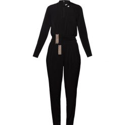MICHAEL Michael Kors SOLID TIE JMPSUIT Kombinezon black. Czarne kombinezony damskie MICHAEL Michael Kors, xs, z elastanu. W wyprzedaży za 557,55 zł.