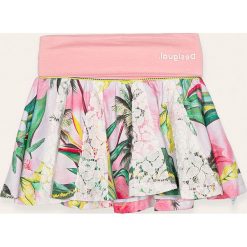 Desigual - Spódnica dziecięca 104-164 cm. Różowe spódniczki dziewczęce Desigual, w kwiaty, z elastanu, mini, rozkloszowane. W wyprzedaży za 104,90 zł.