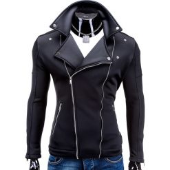 RAMONESKA MĘSKA B404 - CZARNA. Czarne bluzy męskie marki Ombre Clothing, m, z elastanu. Za 99,00 zł.