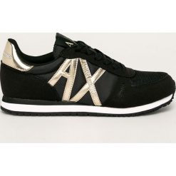Armani Exchange - Buty XDX031.XV137. Czarne buty sportowe damskie Armani Exchange, bez wzorów, z materiału, sportowe. Za 469,90 zł.