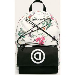 Desigual Sport - Plecak. Białe plecaki damskie Desigual Sport, bez wzorów, z poliesteru, sportowe. Za 249,90 zł.
