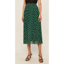 Answear - Spódnica Answear Lab. Zielone spódniczki damskie ANSWEAR, na co dzień, s, w grochy, z poliesteru, casualowe, midi, rozkloszowane. Za 119,90 zł.