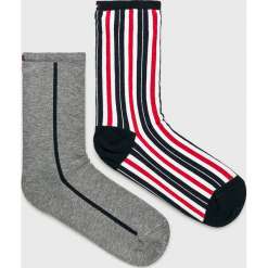 Tommy Hilfiger - Skarpetki (2-Pack). Szare skarpetki damskie TOMMY HILFIGER, z bawełny. Za 49,90 zł.