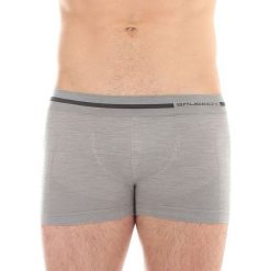 Bokserki męskie: Brubeck Bokserki męskie COMFORT WOOL szare r. S (BX10430)