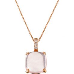 Złoty naszyjnik z diamentową zawieszką. Różowe naszyjniki damskie Diamond & Co, z kwarcem, złote. W wyprzedaży za 593,95 zł.